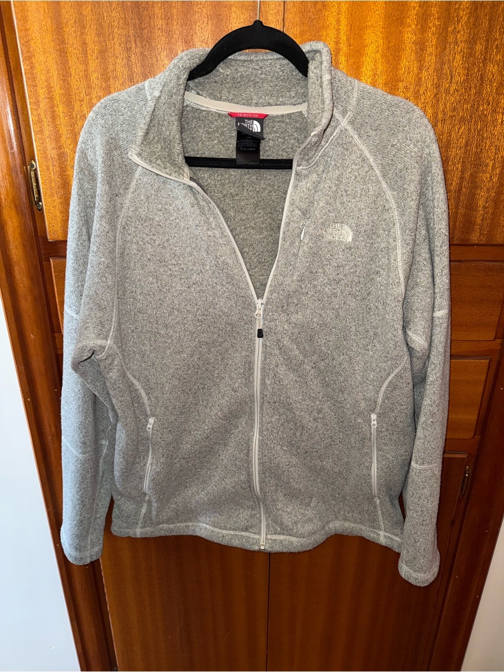 The North Face Light Gray Full Zip Fleece Jacket